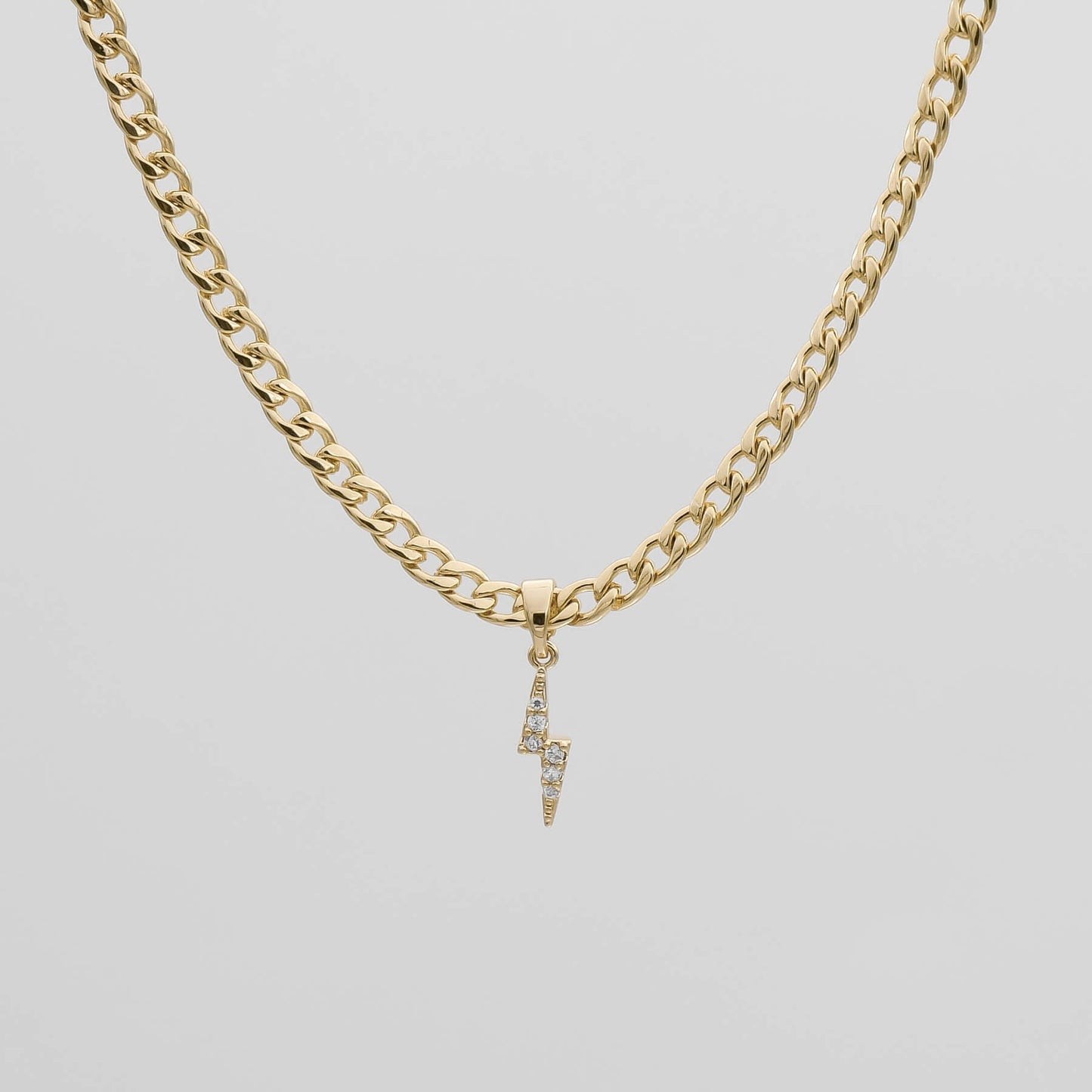 ICY Lightning Bolt Cuban Necklace