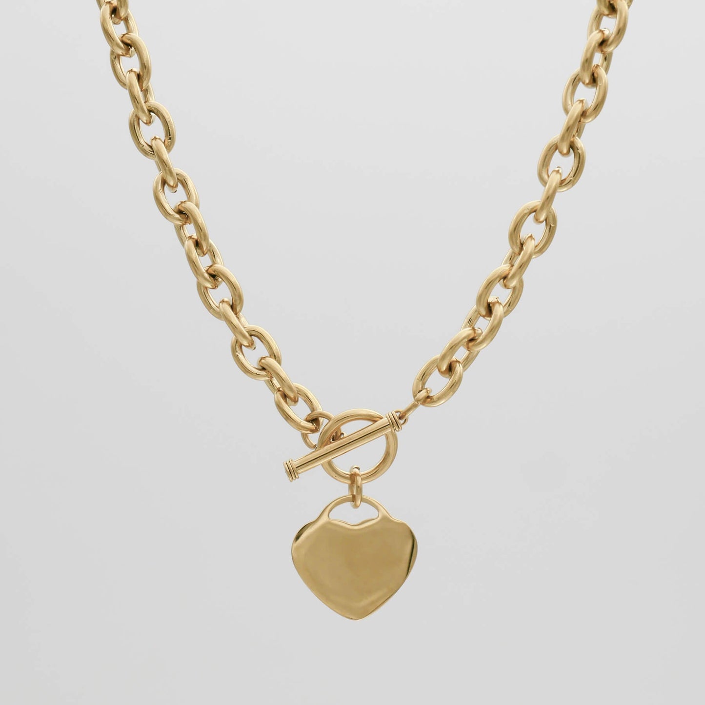 Hayley Heart T-Bar Necklace