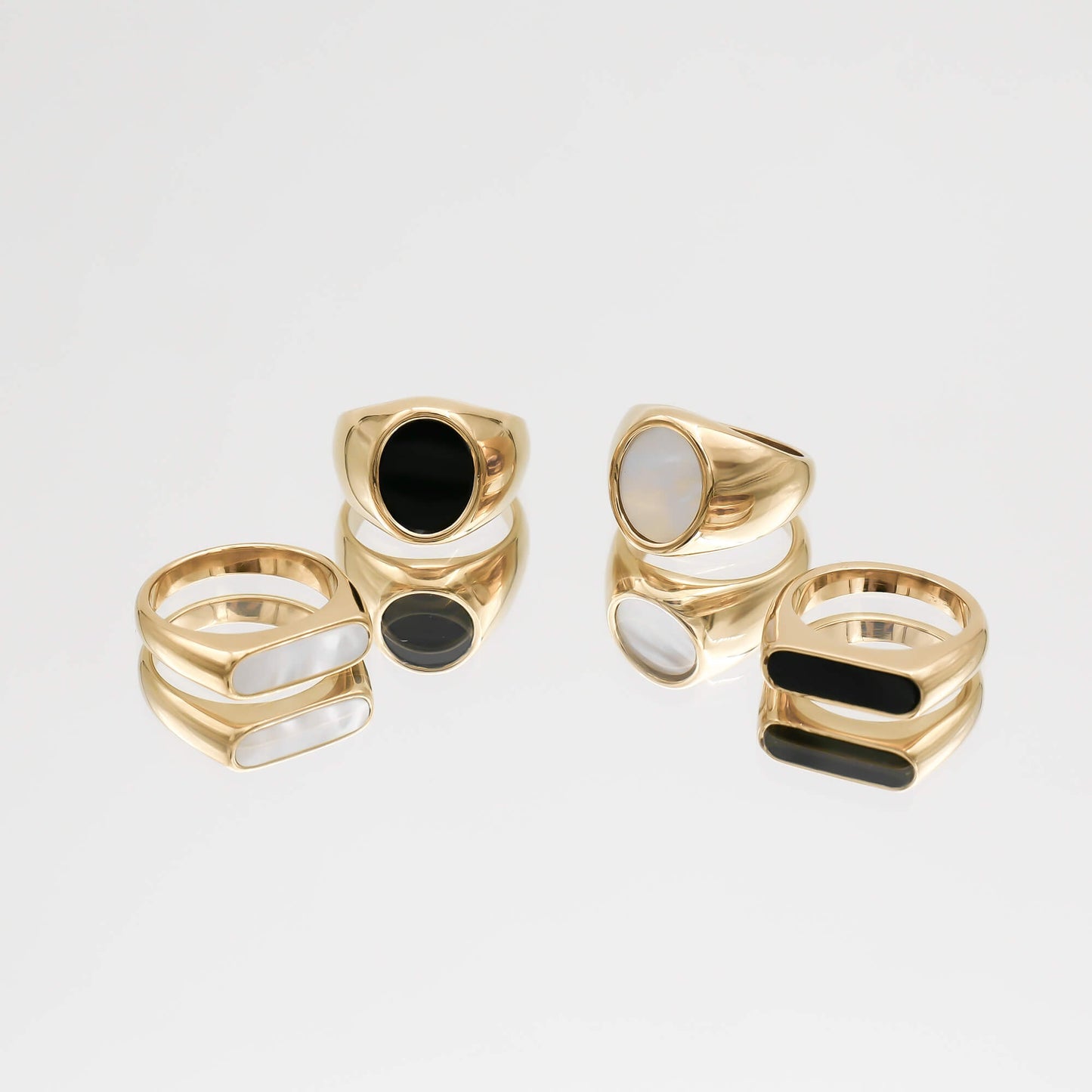 Lani Onyx Oval Signet Ring