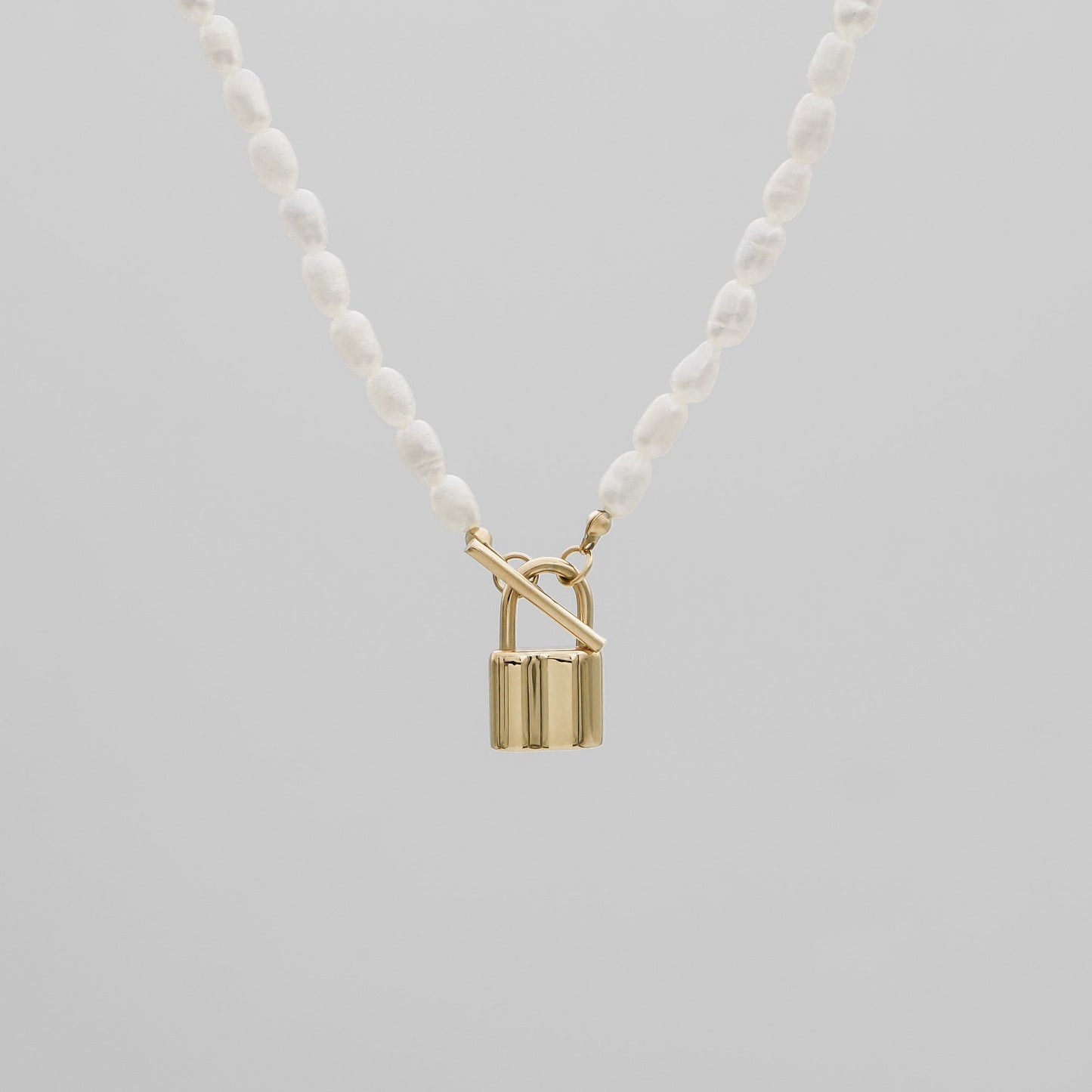Freya Pearl Lock Necklace