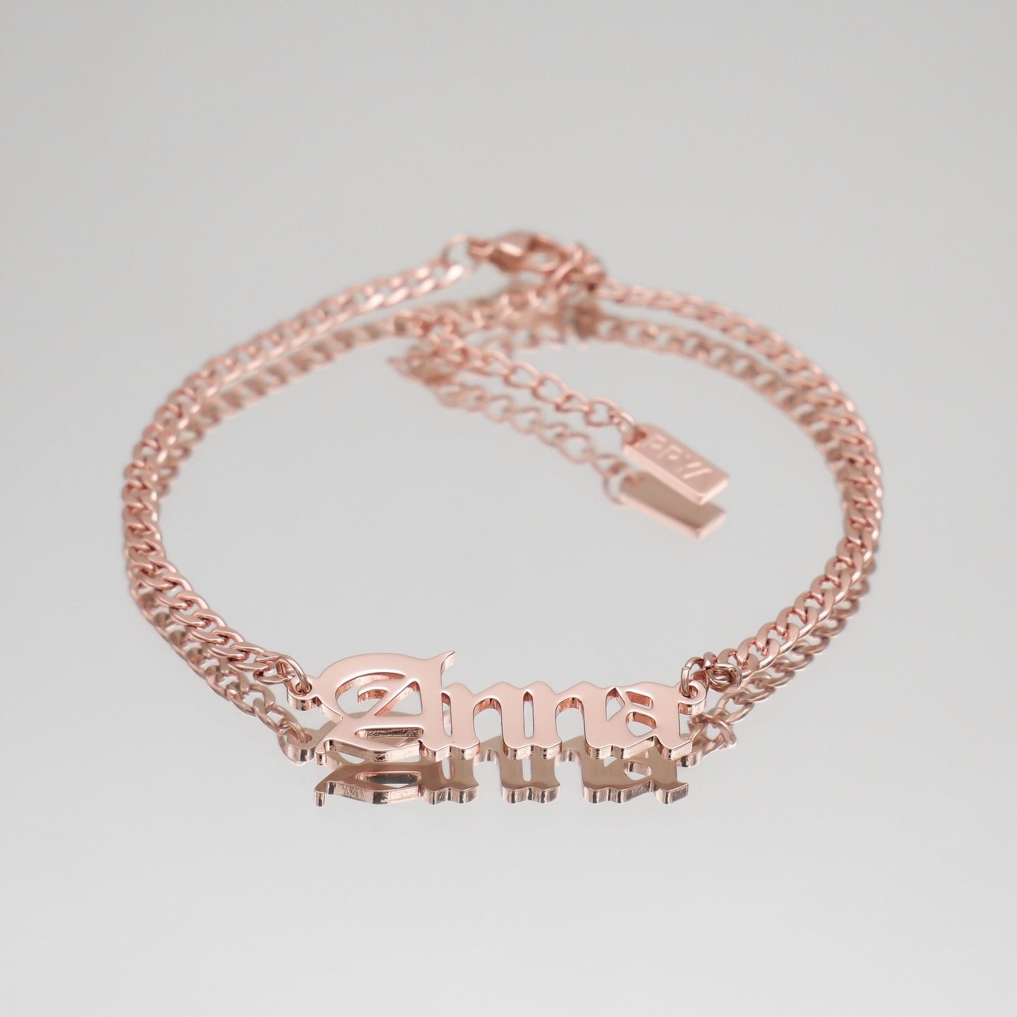 Old English Custom Name Anklet