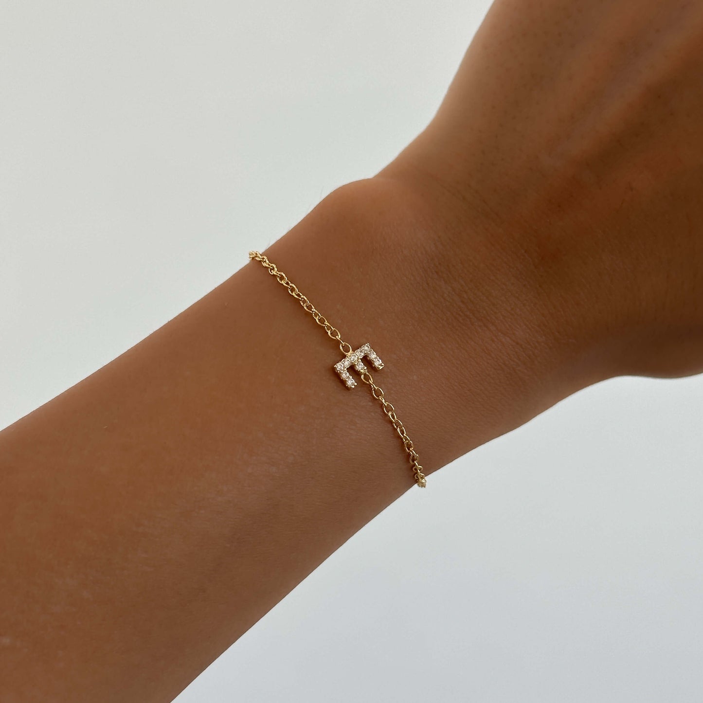 Lana icy initial bracelet