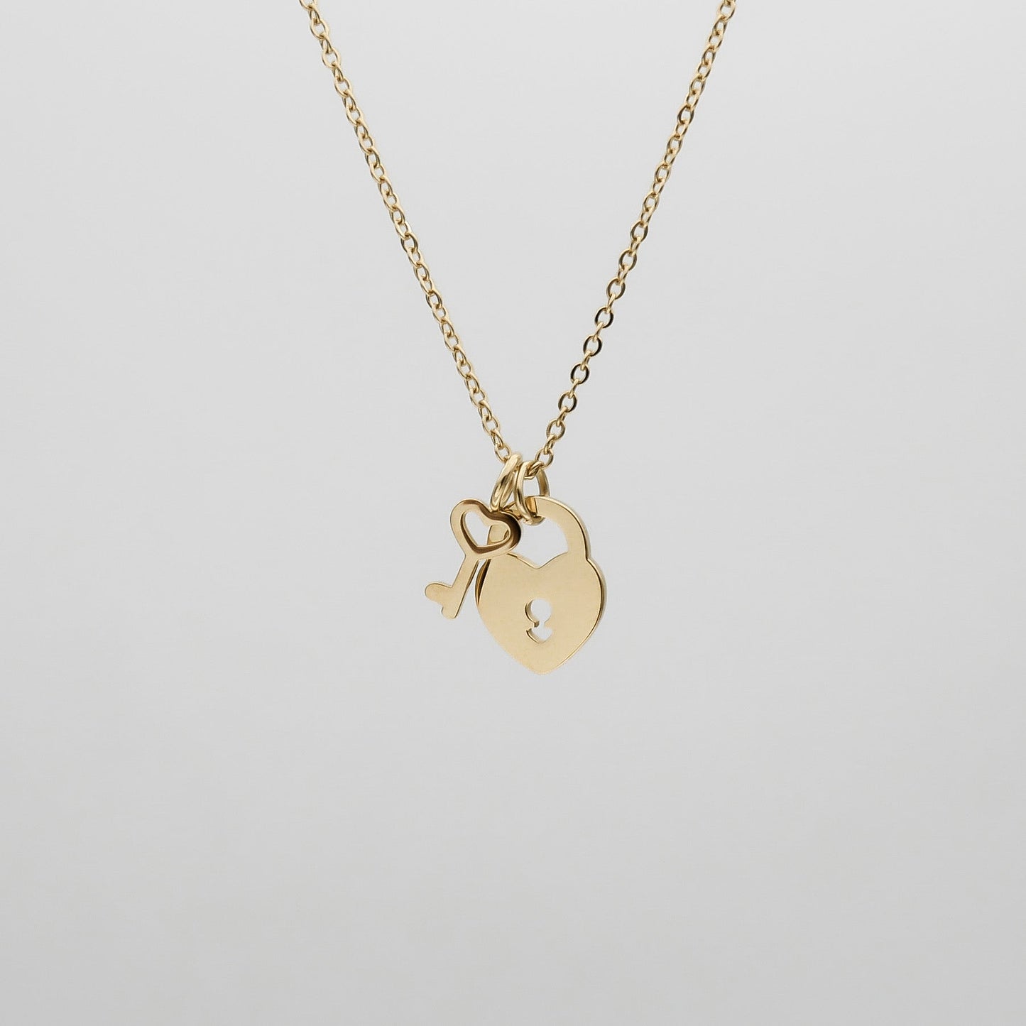 Akira Lock & Key Layered Necklace