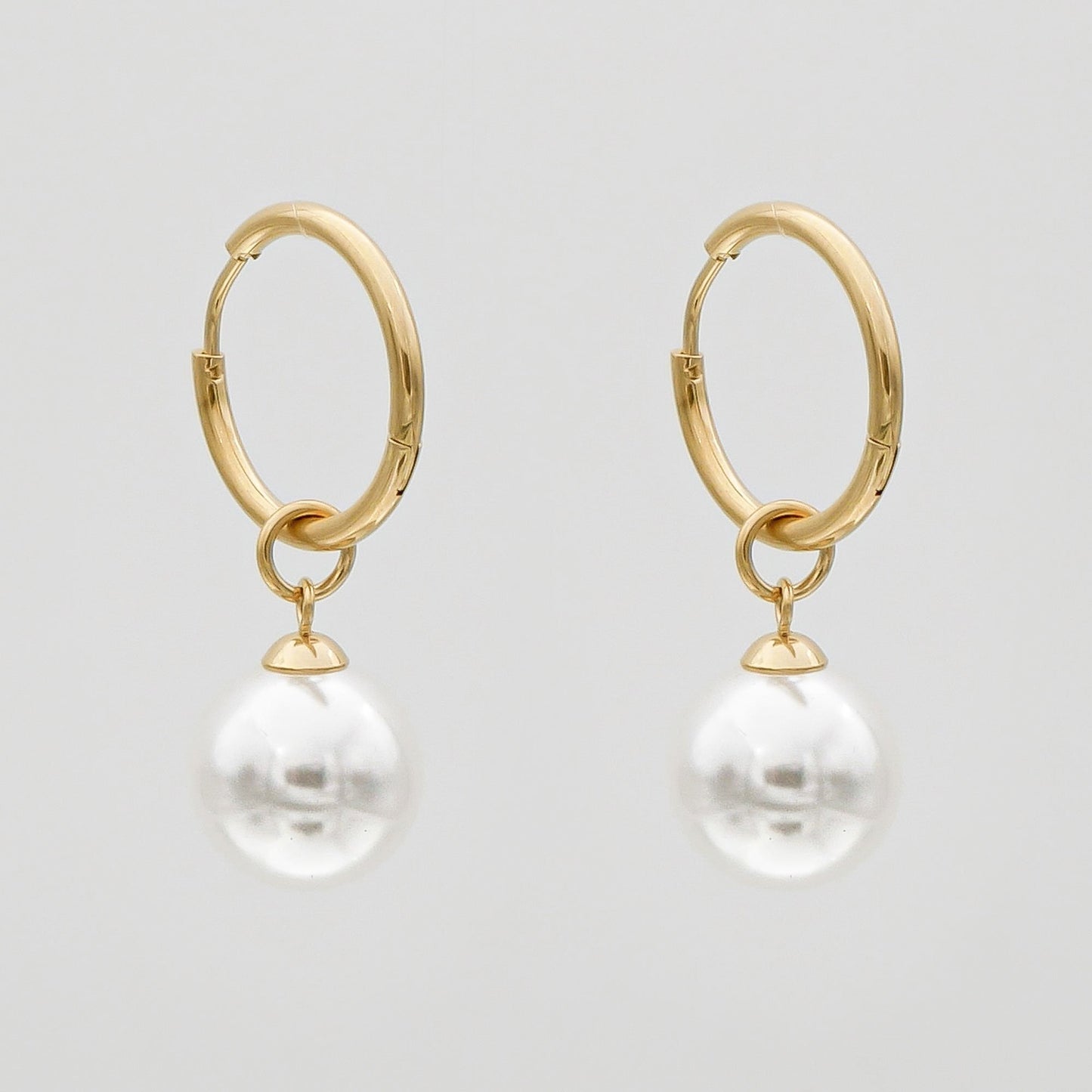Phoebe Pearl Hoop Earrings