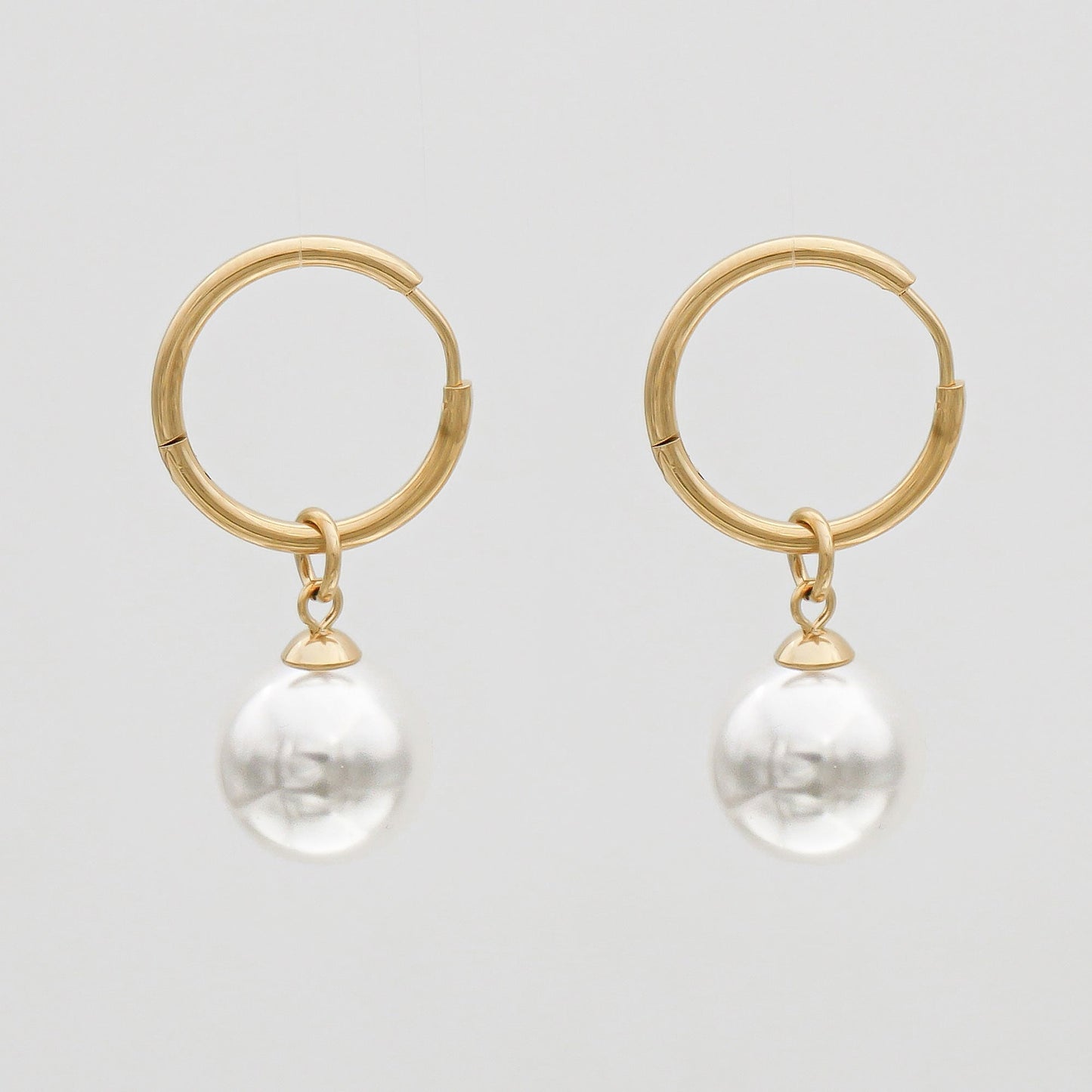 Phoebe Pearl Hoop Earrings