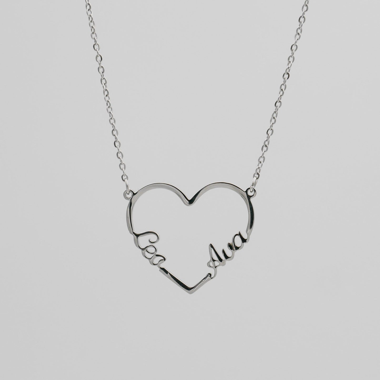 Heart Double Name Necklace