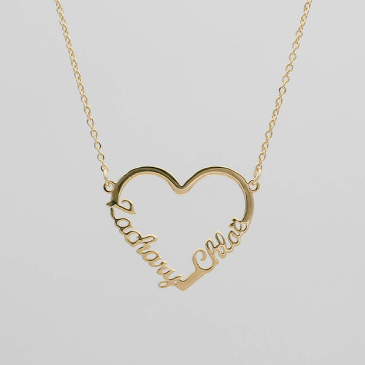 Heart Double Name Necklace
