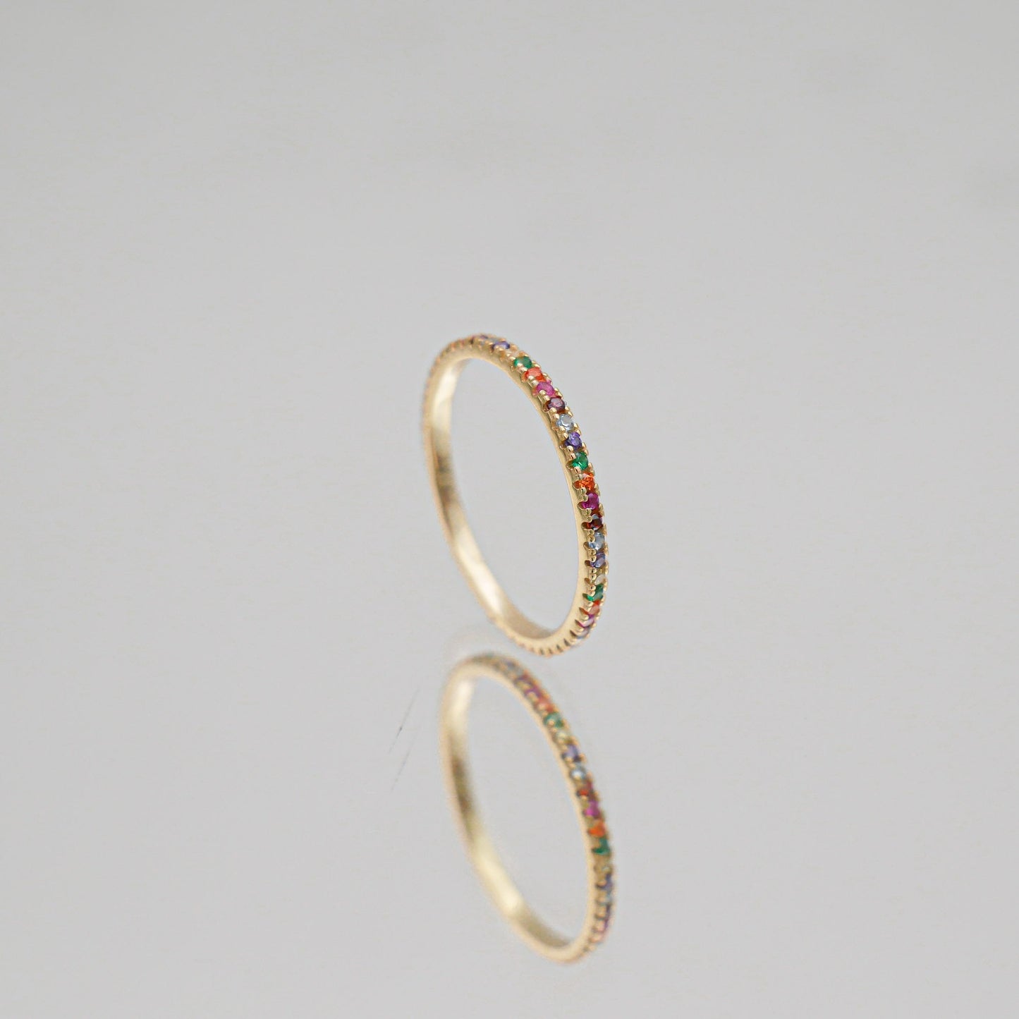 Iris Dainty Rainbow Diamond Ring
