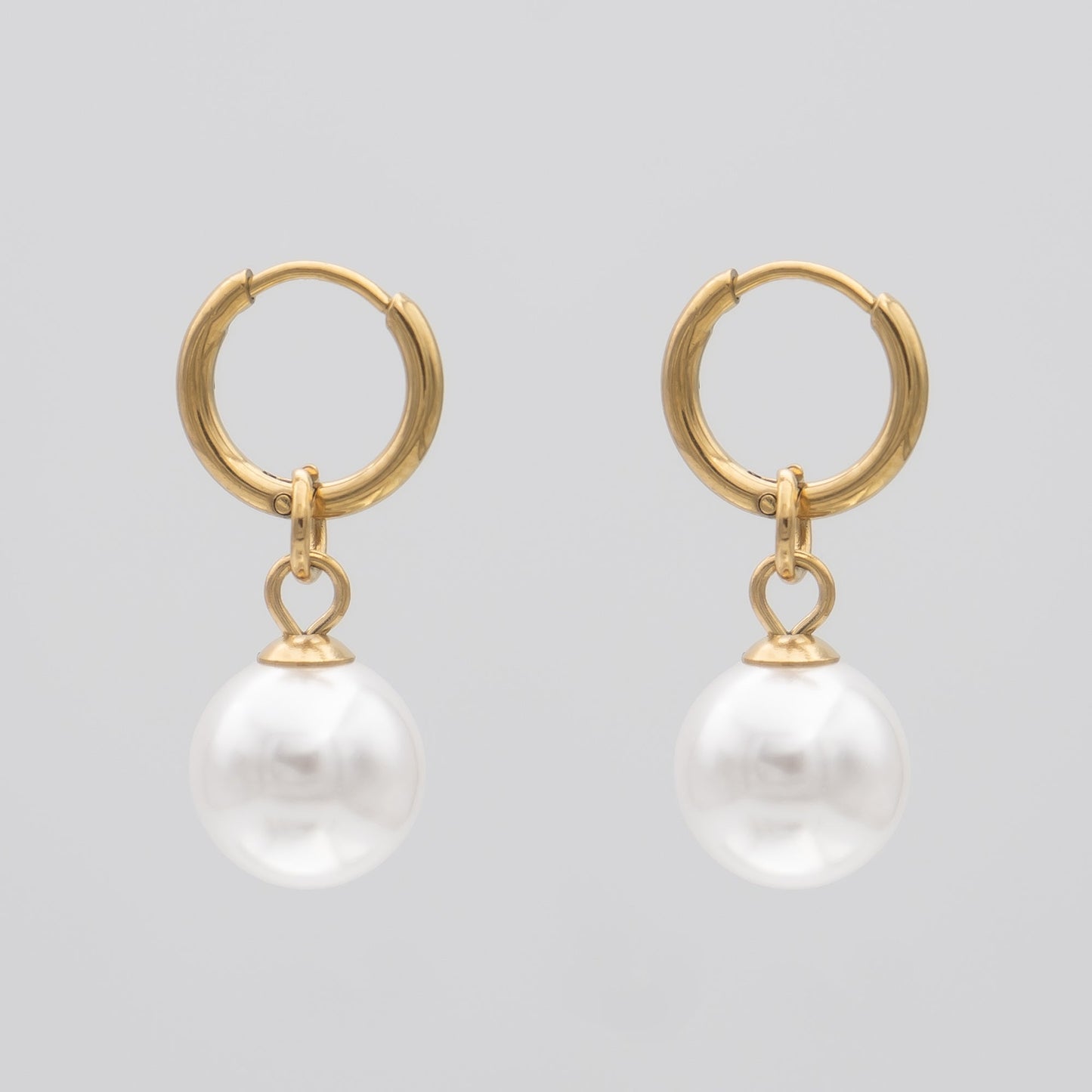 Phoebe Pearl Hoop Earrings
