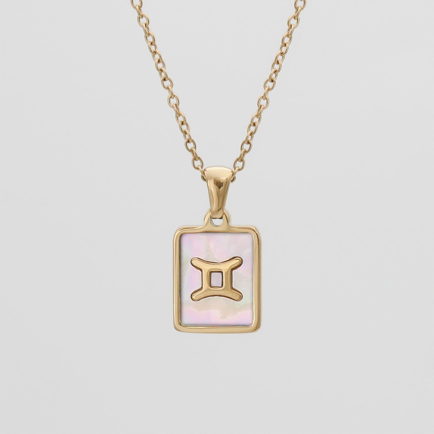 Pink Zodiac Symbol Necklace