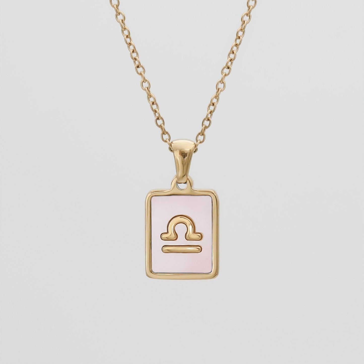 Pink Zodiac Symbol Necklace