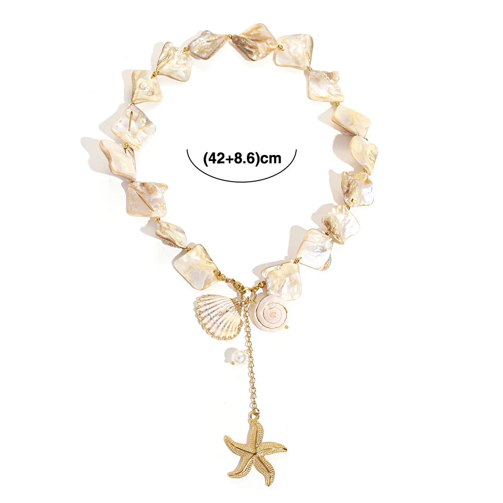 Celestial Siren - Choker Necklace with Pearls and Starfill