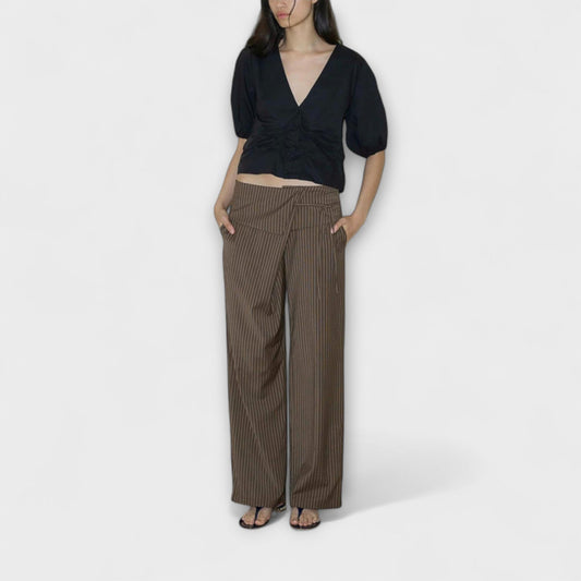 Julia - Pantaloni Striati Pieghevoli
