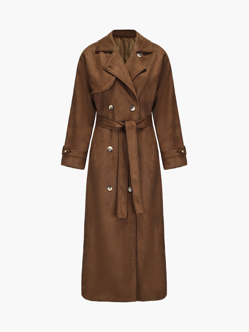 Molly trench coat in suede sintetico