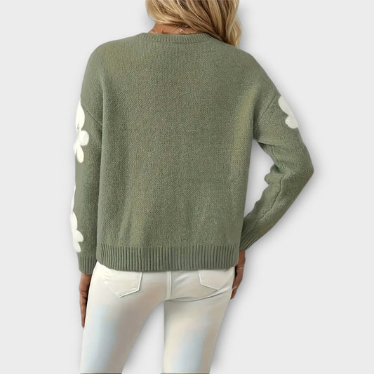 Silke - Maglione Morbido con Design Floreale
