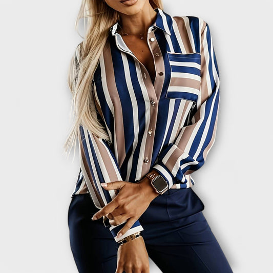 Emily - Camicetta a righe casual e rilassata