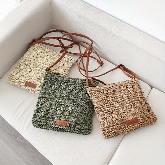 Borsa a spalla in paglia chic