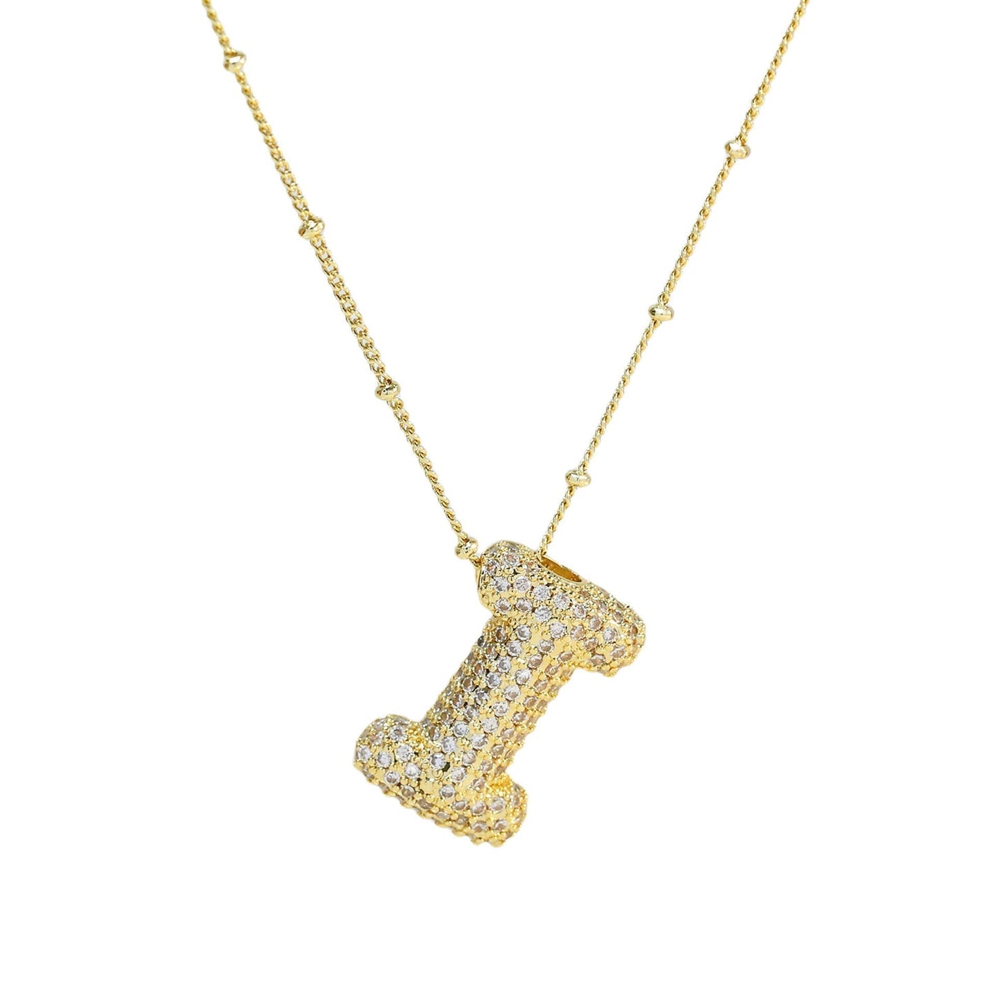 Savannah | Collana con Lettera a Bolla in Diamante