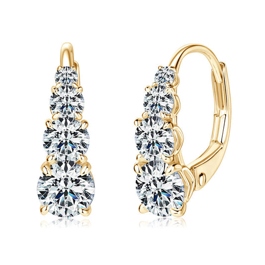Elorianne | Orecchini con Quattro Pietre in Oro 18k