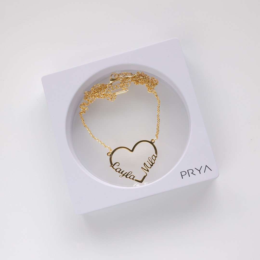 Heart Double Name Necklace