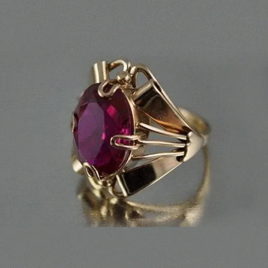 ANELLO IN GARANITE PLACCATO ORO VINTAGE