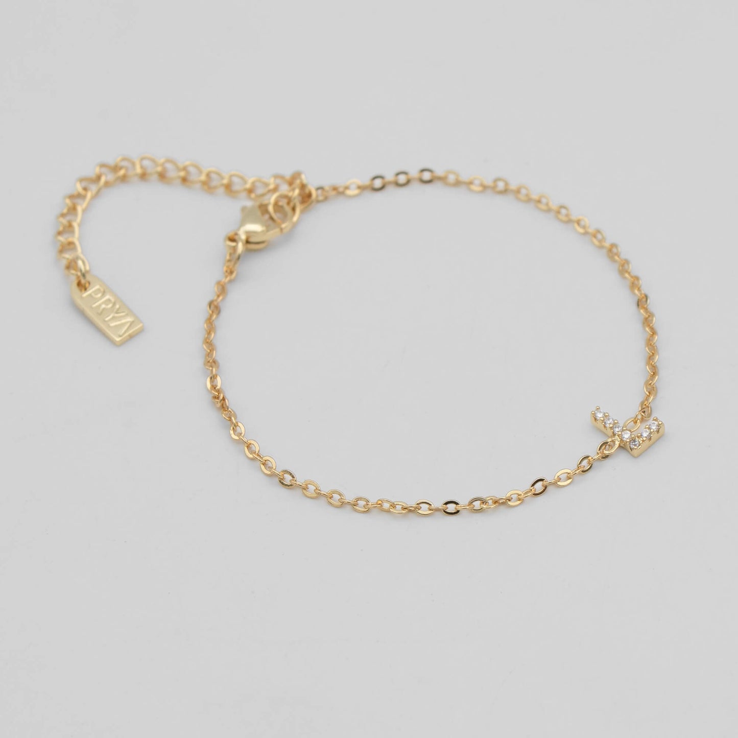Lana icy initial bracelet