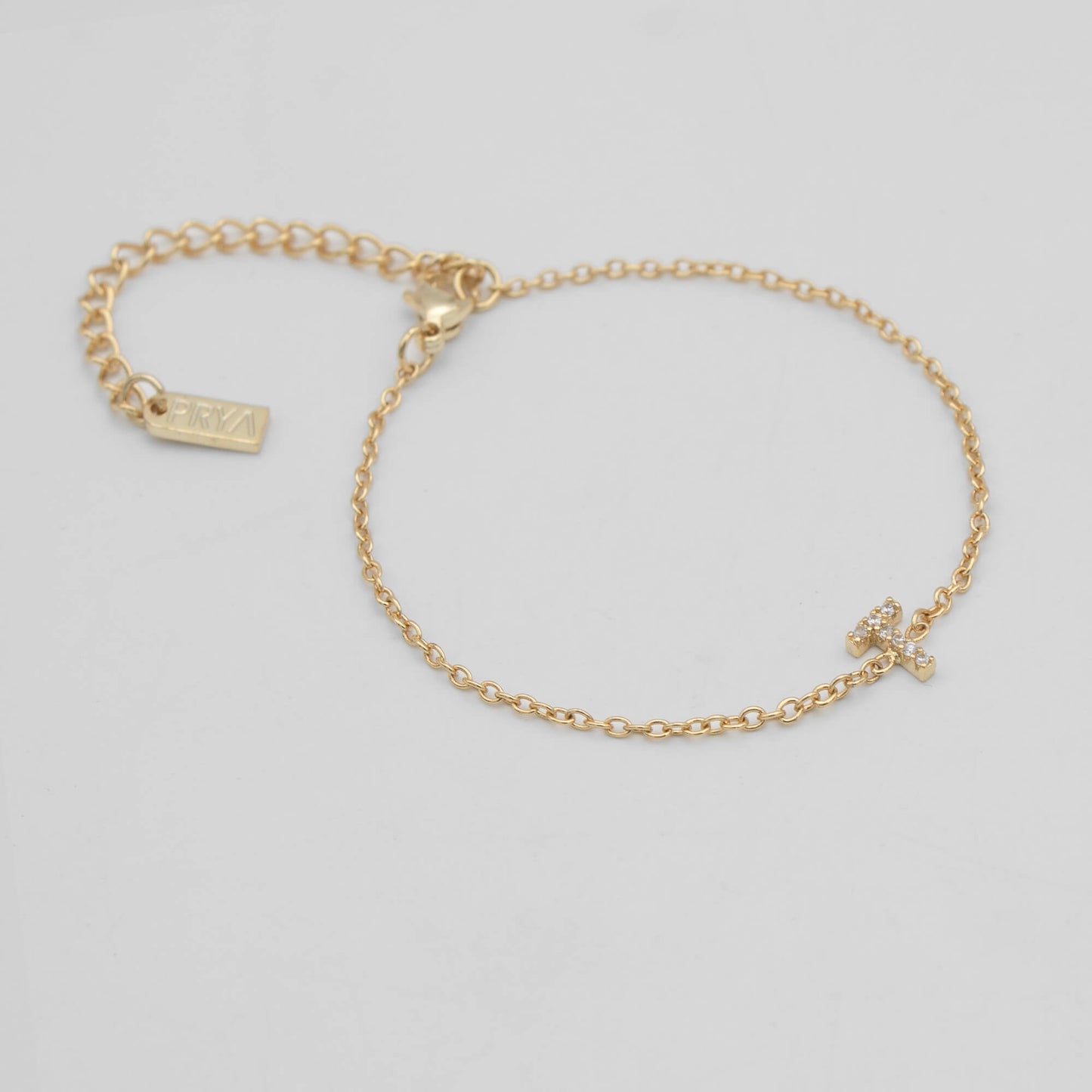 Lana icy initial bracelet