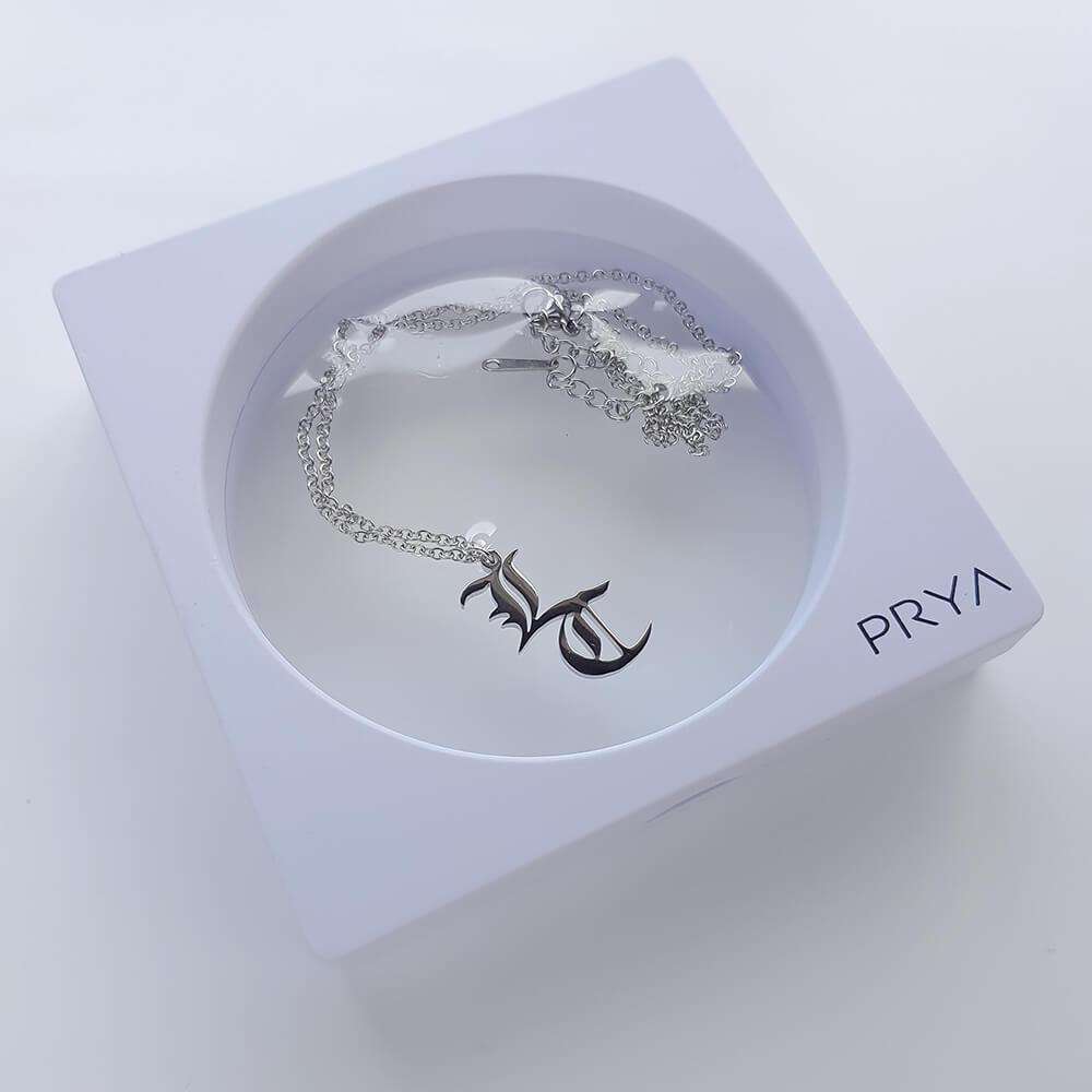 Old English Double Initial Necklace