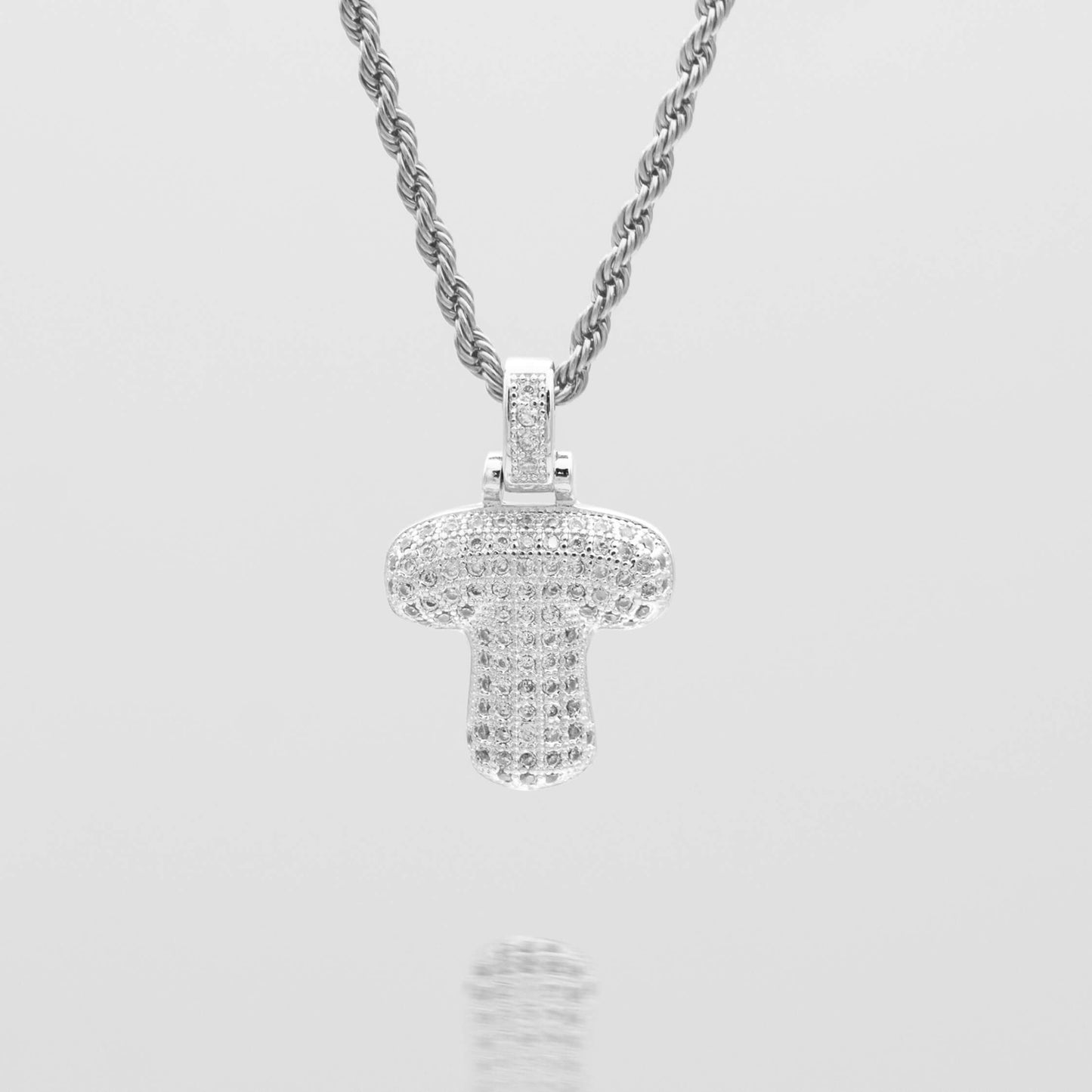 ICY Bubble Letter Initial Necklace