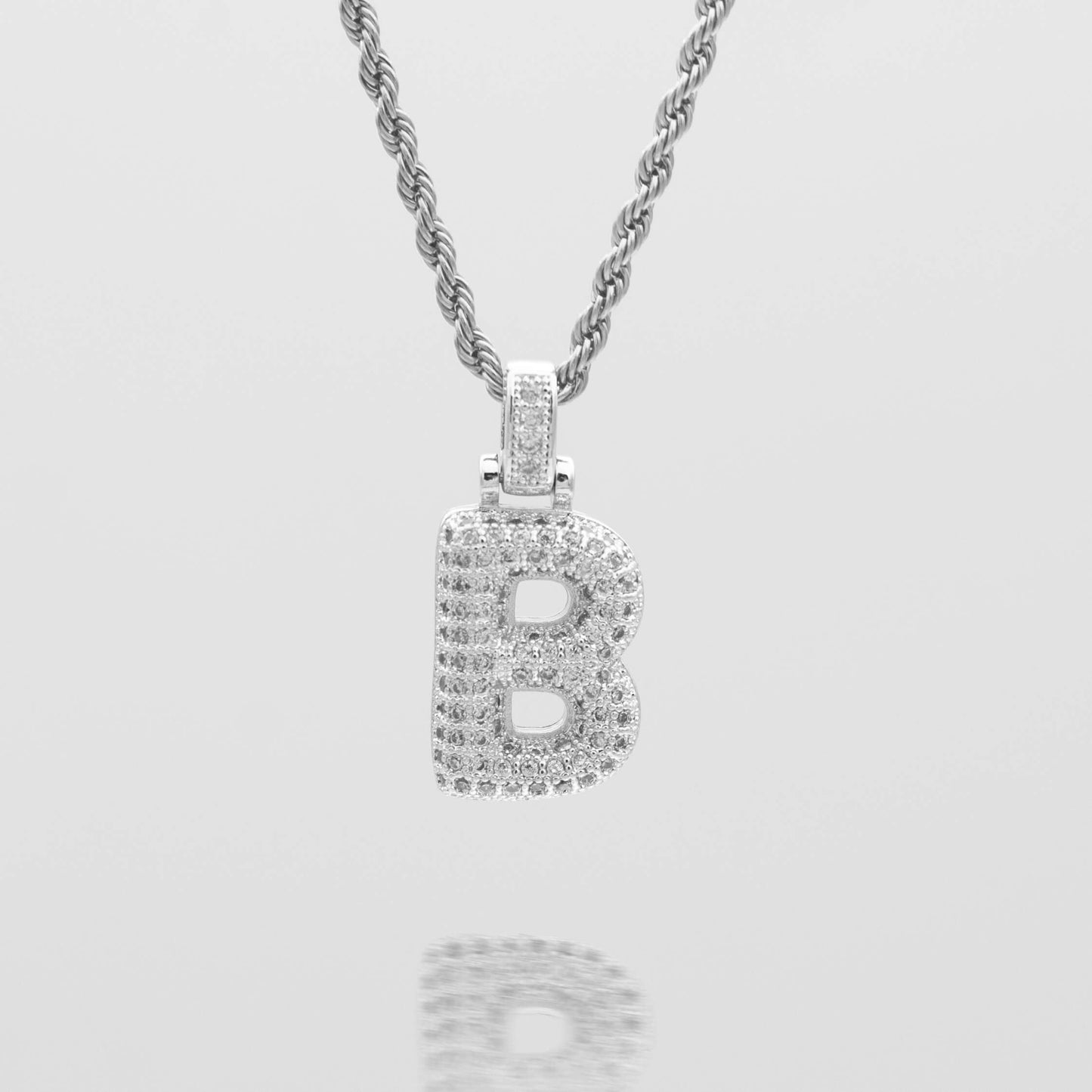 ICY Bubble Letter Initial Necklace